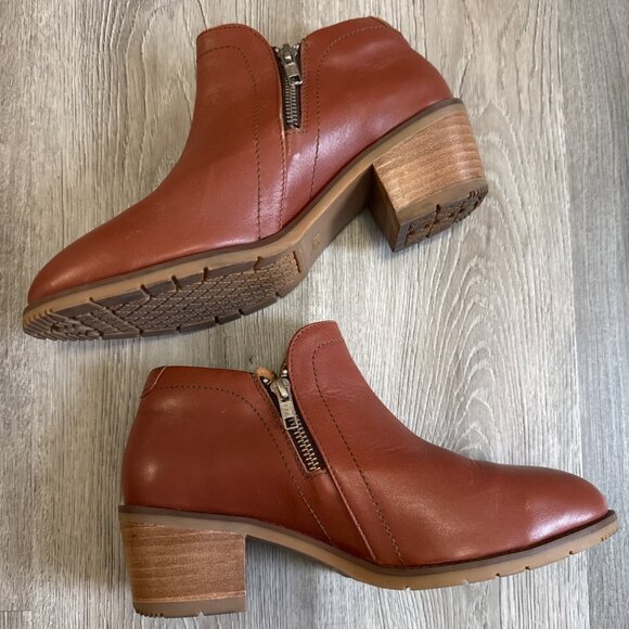 Xena Gravity Safety Shoe Cognac Brown Women's Size 9.5 Steel Toe Work Non-slip - Picture 9 of 11